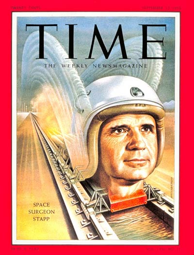 TIME Magazine Cover: Lt. Colonel Paul Stapp -- Sep. 12, 1955