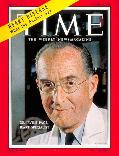TIME Magazine Cover: Dr. Irvine H. Page -- Oct. 31, 1955