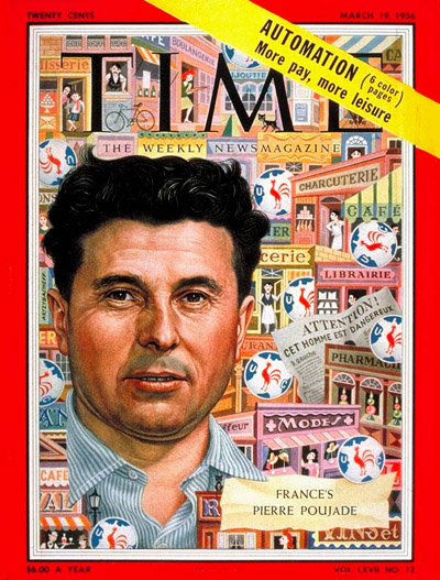 TIME Magazine Cover: Pierre Poujade -- Mar. 19, 1956