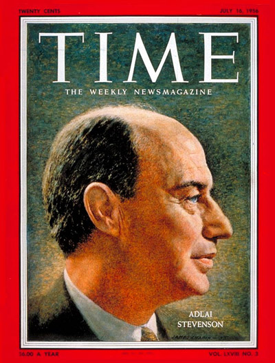 TIME Magazine Cover: Adlai Stevenson -- July 16, 1956
