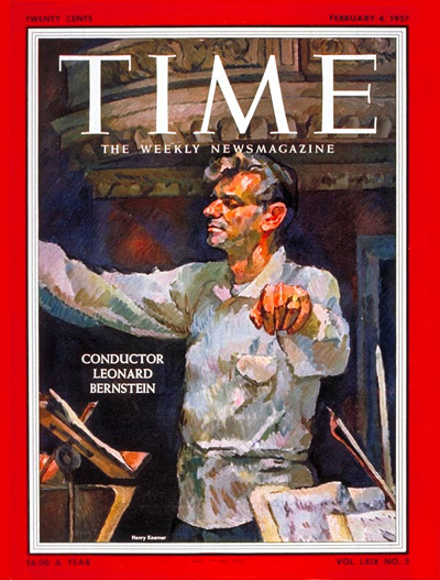 TIME Magazine Cover: Leonard Bernstein -- Feb. 4, 1957