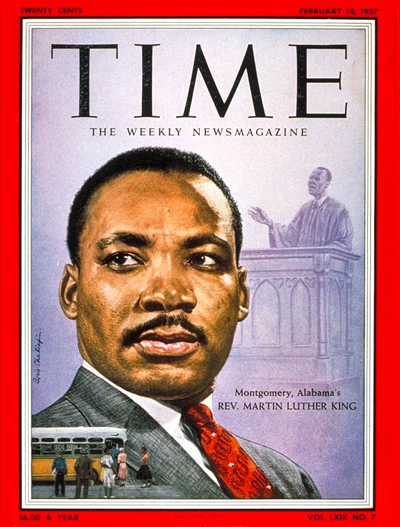 TIME Magazine Cover: Martin Luther King -- Feb. 18, 1957