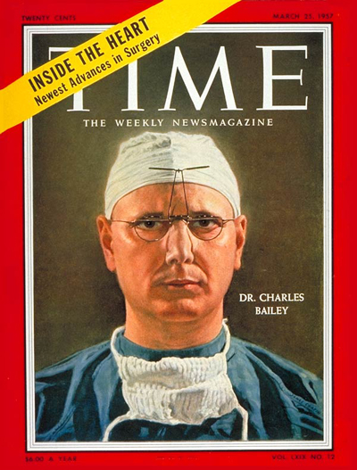 TIME Magazine Cover: Dr. Charles Bailey -- Mar. 25, 1957
