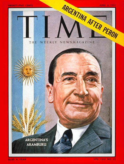 TIME Magazine Cover: Pedro Aramburu -- June 3, 1957