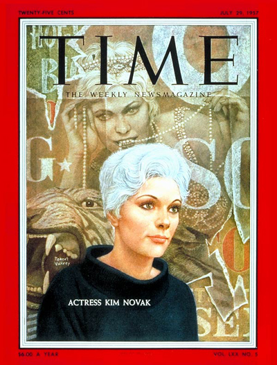 TIME Magazine Cover: Kim Novak -- July 29, 1957