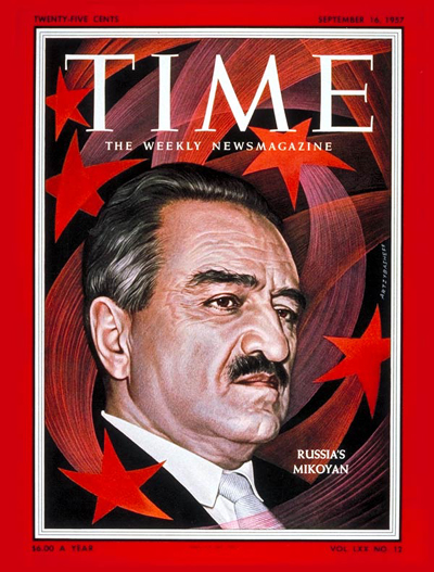 TIME Magazine Cover: Anastas Mikoyan -- Sep. 16, 1957