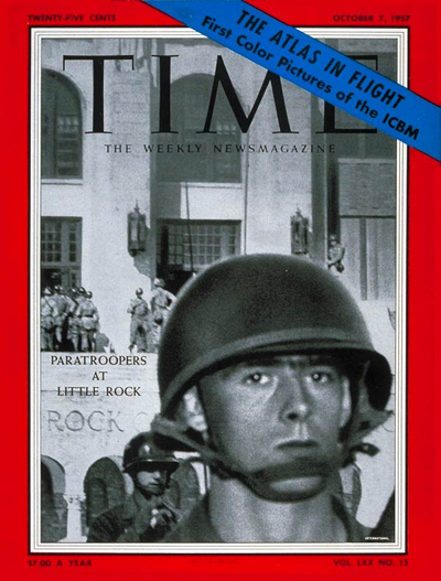 TIME Magazine Cover: Little Rock Integration -- Oct. 7, 1957