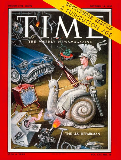 TIME Magazine Cover: The U.S. Repairman -- Oct. 14, 1957