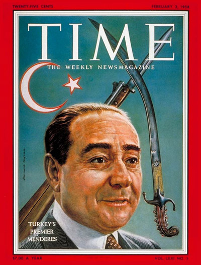 TIME Magazine Cover: Adnan Menderes -- Feb. 3, 1958