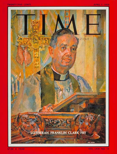 TIME Magazine Cover: Franklin Clark Fry -- Apr. 7, 1958