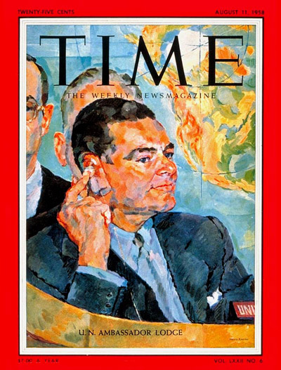 TIME Magazine Cover: Henry Cabot Lodge -- Aug. 11, 1958