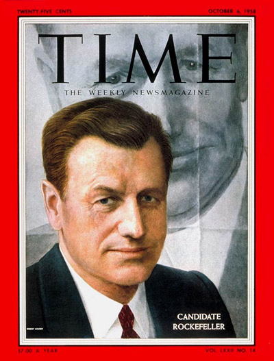 TIME Magazine Cover: Nelson Rockefeller -- Oct. 6, 1958
