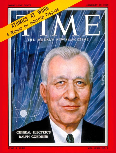 TIME Magazine Cover: Ralph J. Cordiner -- Jan. 12, 1959