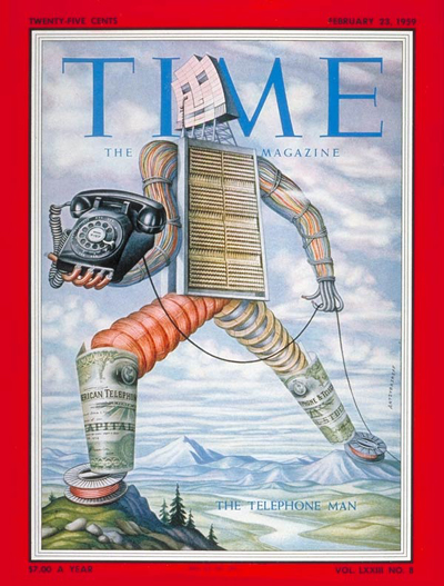 TIME Magazine Cover: The Telephone Man -- Feb. 23, 1959