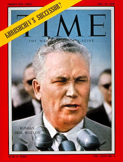 TIME Magazine Cover: Frol Kozlov -- July 13, 1959