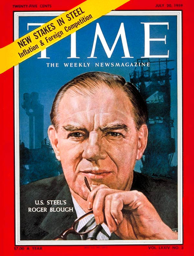 TIME Magazine Cover: Roger Blough -- July 20, 1959
