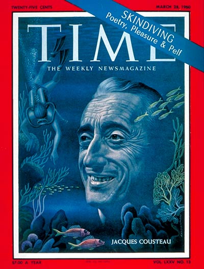TIME Magazine Cover: Jacques Cousteau -- Mar. 28, 1960