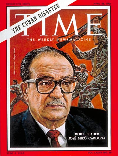 TIME Magazine Cover: Jose Miro Cardona -- Apr. 28, 1961