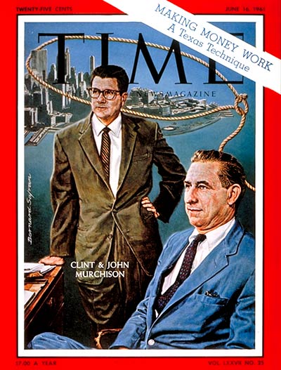 TIME Magazine Cover: Clint & John Murchison -- June 16, 1961