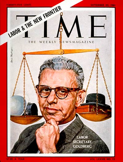 TIME Magazine Cover: Arthur J. Goldberg -- Sep. 22, 1961