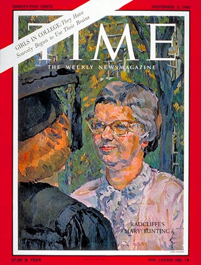 TIME Magazine Cover: Mary Bunting -- Nov. 3, 1961