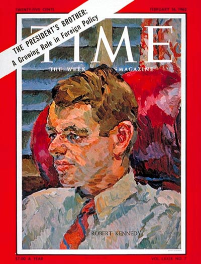 TIME Magazine Cover: Robert F. Kennedy -- Feb. 16, 1962