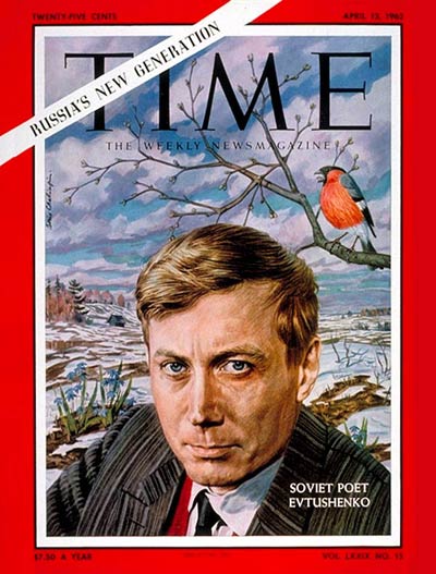 TIME Magazine Cover: Evgeny Evtushenko -- Apr. 13, 1962