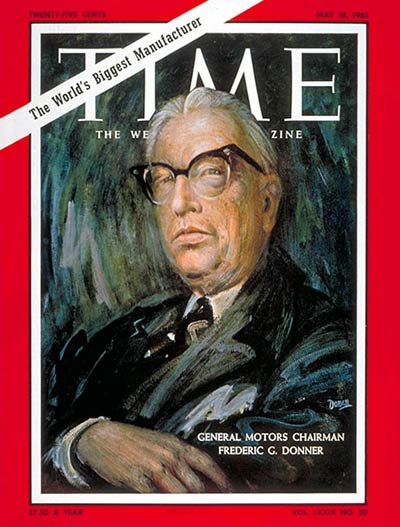 TIME Magazine Cover: Federic G. Donner -- May 18, 1962