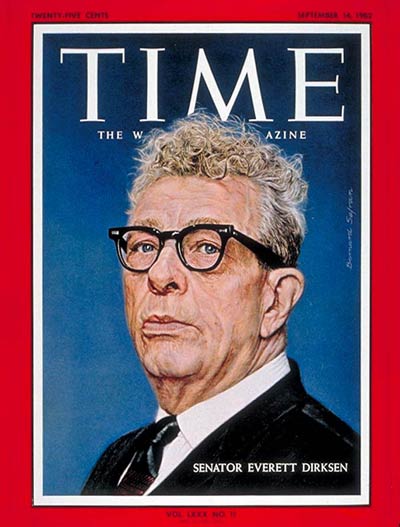 TIME Magazine Cover: Sen. Everett Dirksen -- Sep. 14, 1962