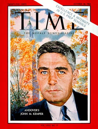 TIME Magazine Cover: John M. Kemper -- Oct. 26, 1962