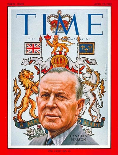TIME Magazine Cover: Lester B. Pearson -- Apr. 19, 1963