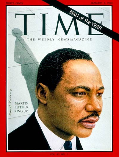 TIME Magazine Cover: Martin Luther King Jr., Man of the Year -- Jan. 3, 1964
