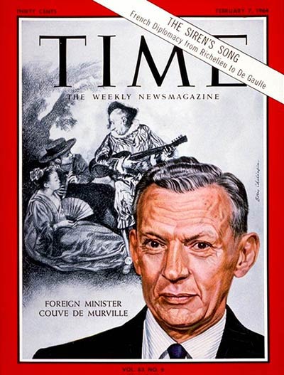 TIME Magazine Cover: Couve De Murville -- Feb. 7, 1964