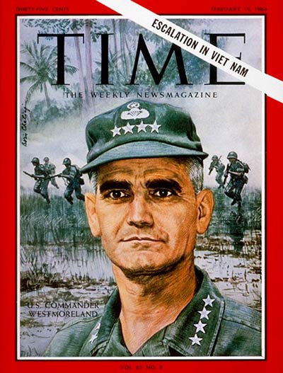 TIME Magazine Cover: General Westmoreland -- Feb. 19, 1965
