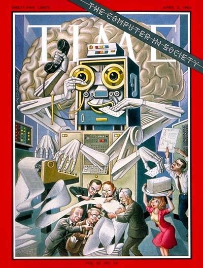 TIME Magazine Cover: Computer in Society -- Apr. 2, 1965