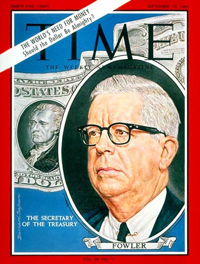 TIME Magazine Cover: Henry H. Fowler -- Sep. 10, 1965