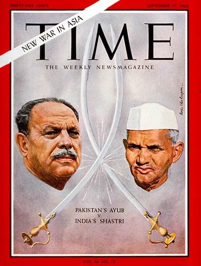 TIME Magazine Cover: Ayub Khan, Lal Bahadur Shastri -- Sep. 17, 1965