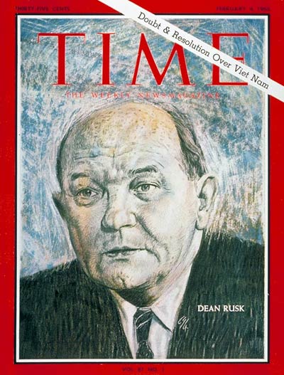 TIME Magazine Cover: Dean Rusk -- Feb. 4, 1966