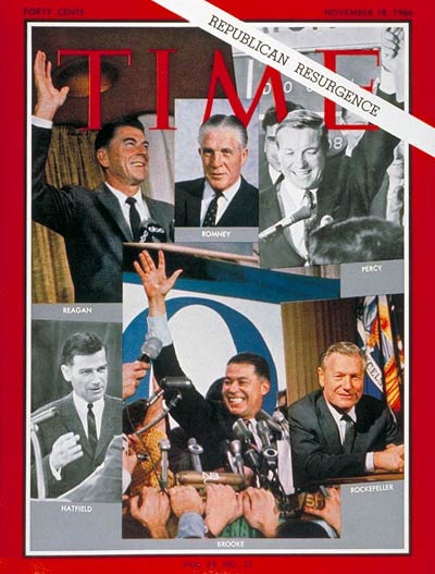 Republican Winners (L-R) Ronald Reagan, George Romney, Charles Percy, Mark Hatfield, Edward Brooke and Nelson Rockefeller