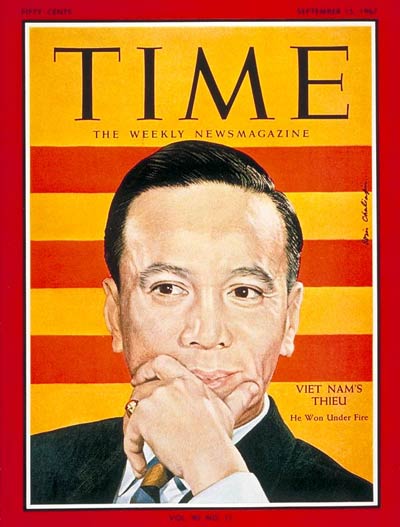 TIME Magazine Cover: Nguyen van Thieu -- Sep. 15, 1967