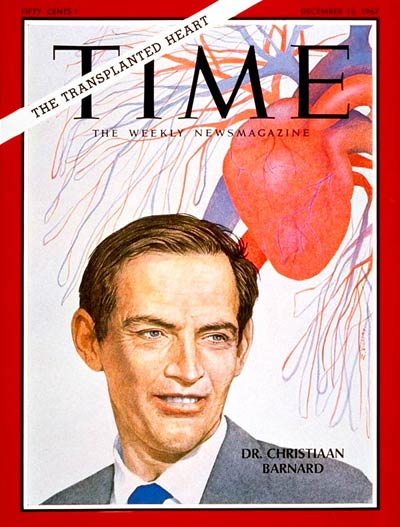 TIME Magazine Cover: Dr. Christiaan Barnard -- Dec. 15, 1967