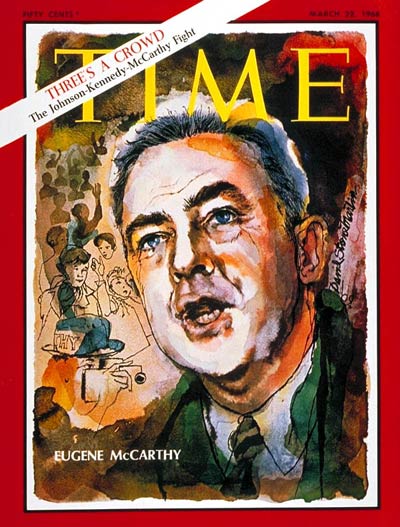 TIME Magazine Cover: Sen. Eugene McCarthy -- Mar. 22, 1968