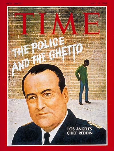 Los Angeles police chief Tom Reddin