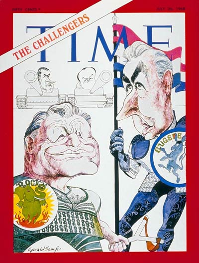 TIME Magazine Cover: Nelson Rockefeller, Eugene McCarthy -- July 26, 1968