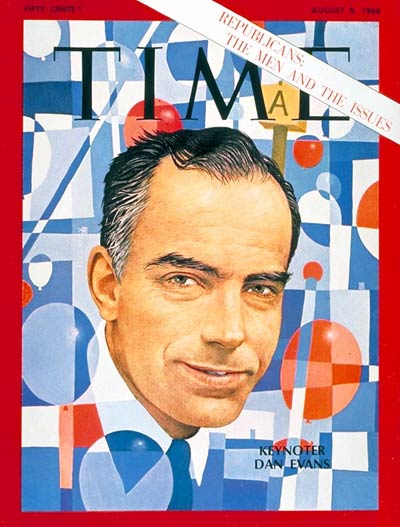 TIME Magazine Cover: Gov. Daniel J. Evans -- Aug. 9, 1968