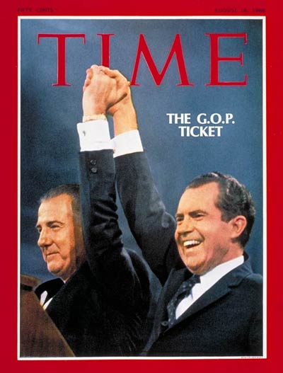 TIME Magazine Cover: Spiro Agnew, Richard Nixon -- Aug. 16, 1968
