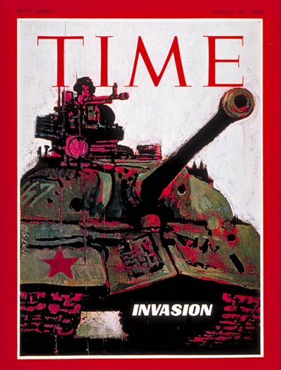 TIME Magazine Cover: Russian Invasion of Czechoslovakia -- Aug. 30, 1968
