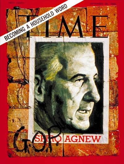 TIME Magazine Cover: Spiro Agnew -- Sep. 20, 1968