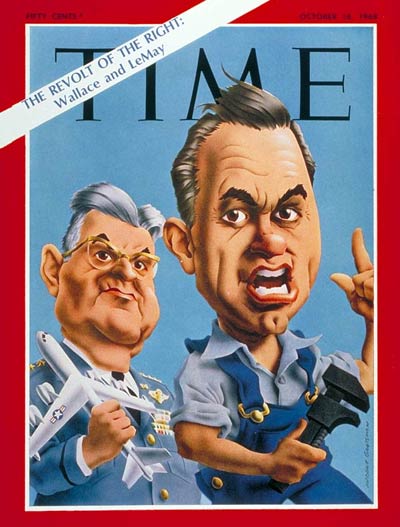 TIME Magazine Cover: Curtis LeMay, George Wallace -- Oct. 18, 1968