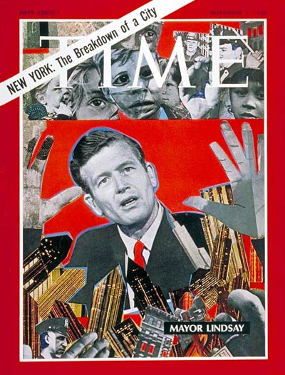 TIME Magazine Cover: Mayor John Lindsay -- Nov. 1, 1968